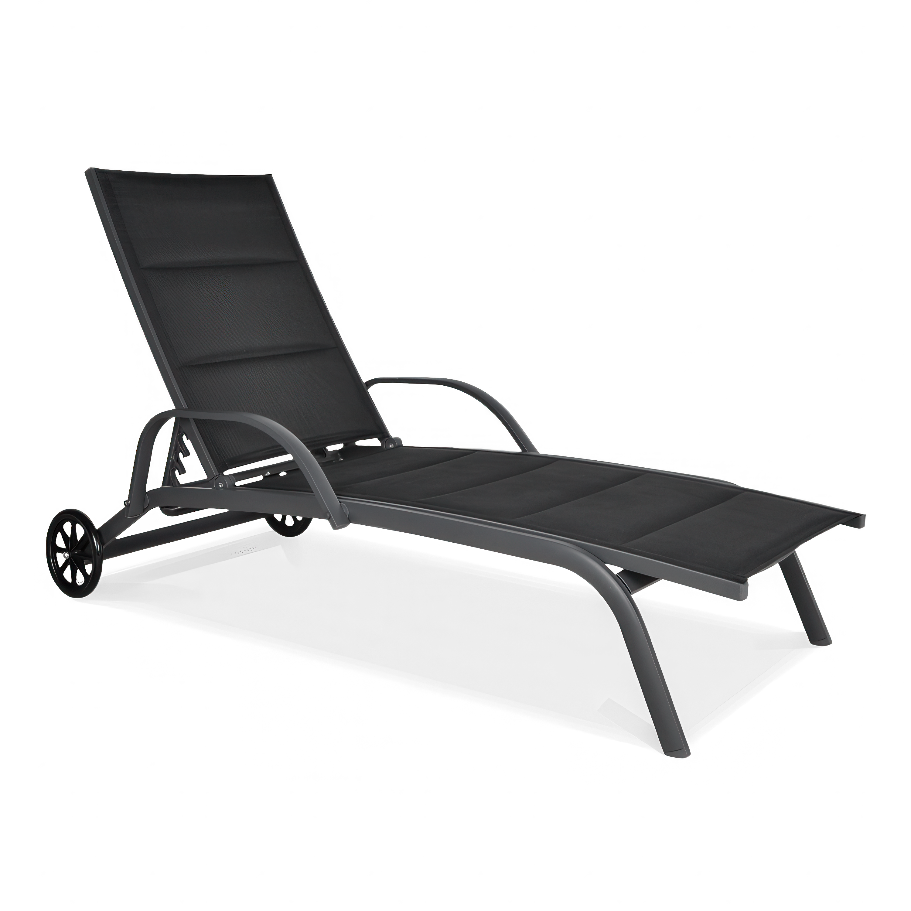 Hliníkové záhradné ležadlo MAJORKA Black