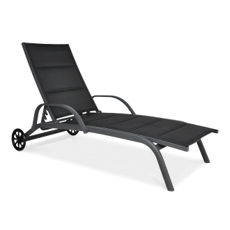 Hliníkové záhradné ležadlo MAJORKA Black