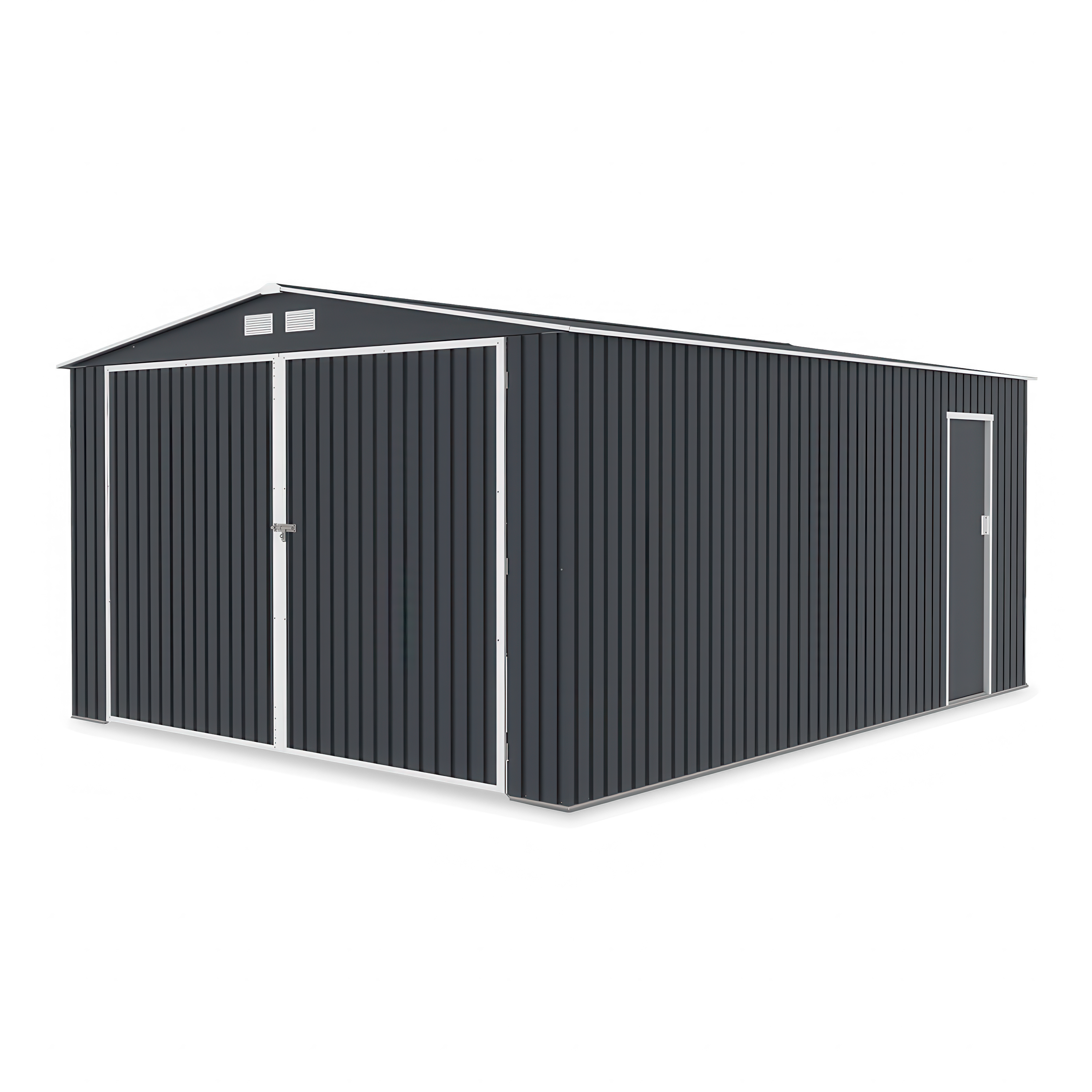 Kovová garáž Kingston 380x480 studená sivá - HARDMAISTER