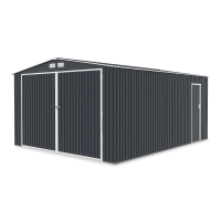 Kovová garáž Kingston 380x480 studená sivá - HARDMAISTER