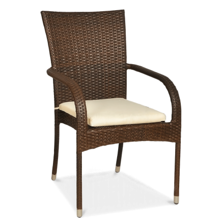 Jemný krémový vankúš na záhradné kreslo - MOODME