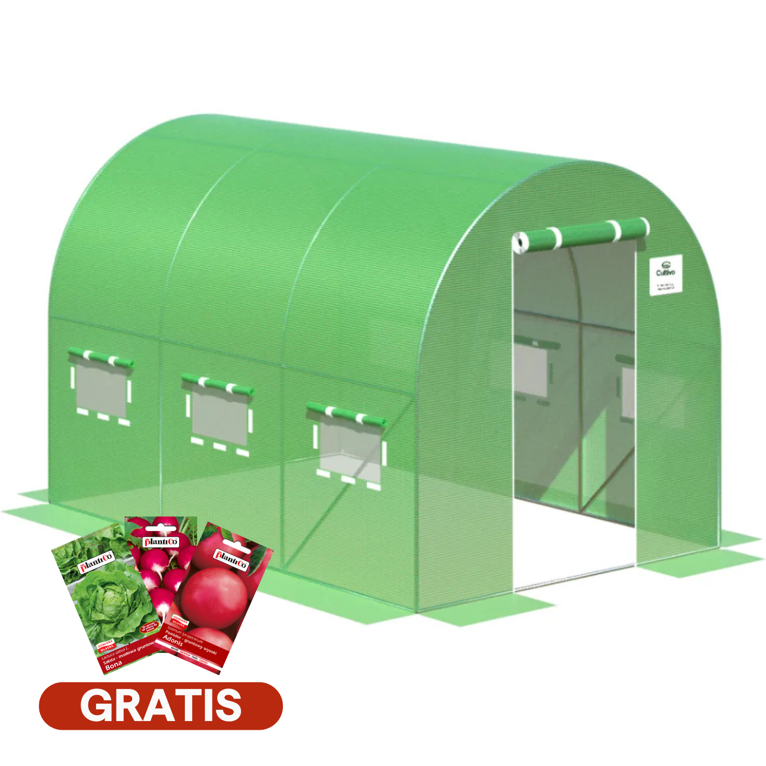 Tunel Foliowy 2x3x2 - 6m2 Zielony