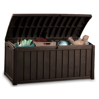 Skrzynia na balkon Keter GLENWOOD BOX 390L w kolorze brązowym