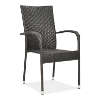 FIESTA Hnedá technorattanová stolička