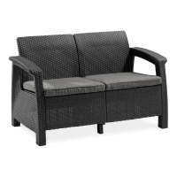 Záhradná pohovka CORFU LOVE SEAT Graphite