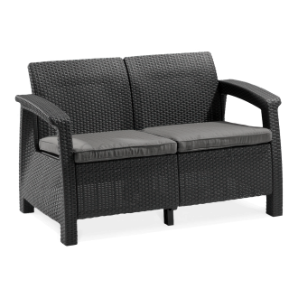 Záhradná pohovka CORFU LOVE SEAT Graphite