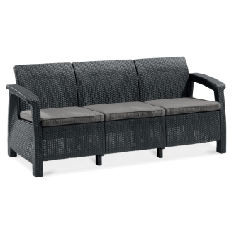 Sofa ogrodowa CORFU LOVE SEAT MAX w kolorze grafitowym
