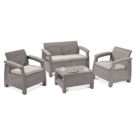 CORFU SET Záhradný set Cappuccino