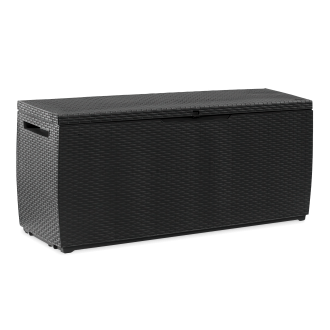 Skrzynia na balkon Keter CAPRI RATTAN BOX 305L w kolorze grafitowym