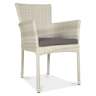 Technorattan kreslo LERIDA White + vankúš