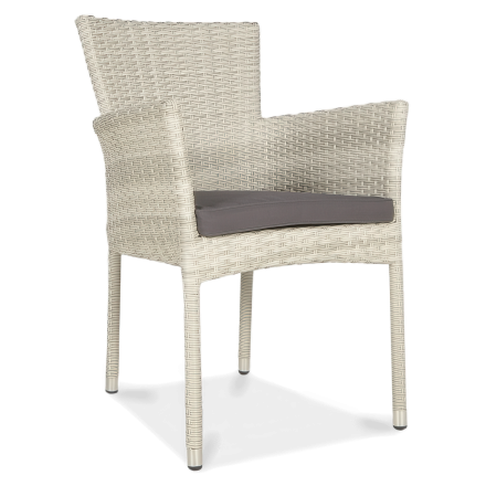 Technorattan kreslo LERIDA White + vankúš