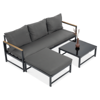 ORLANDO Tmavo šedý záhradný roh - FOCUS GARDEN