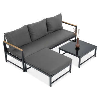 ORLANDO Tmavo šedý záhradný roh - FOCUS GARDEN