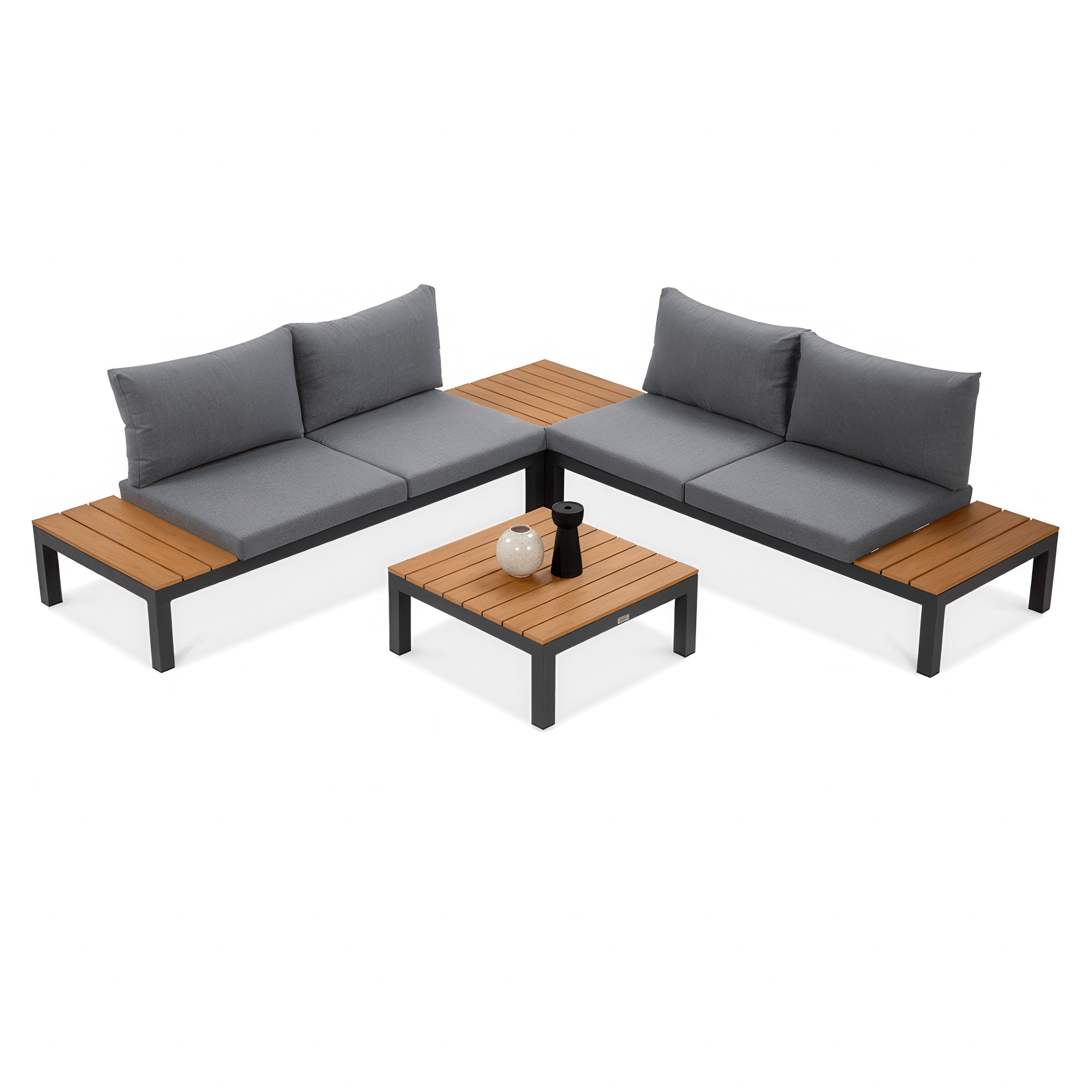 Záhradný roh WILLIAMS Tmavosivé drevo - FOCUS GARDEN