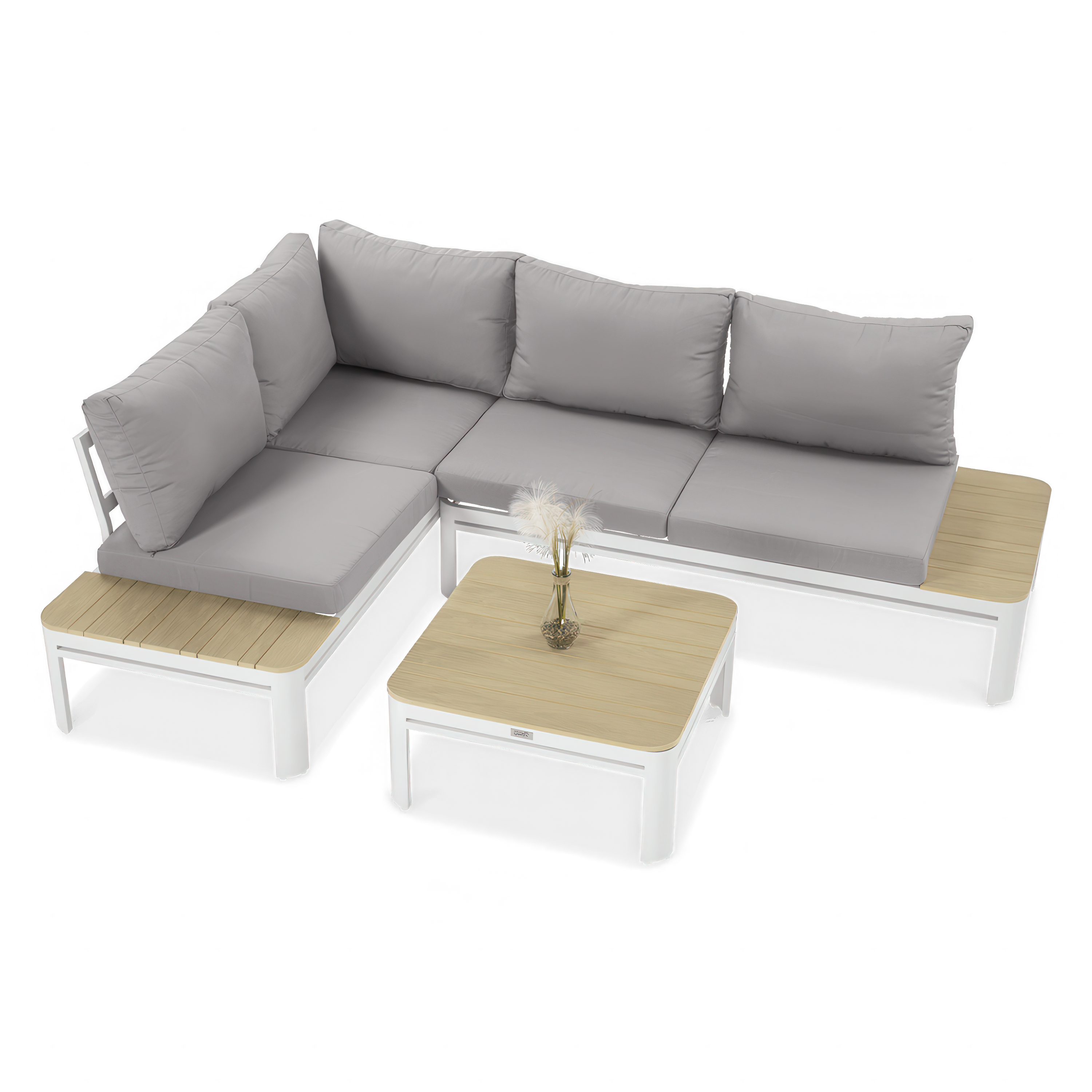 Rohová záhradná pohovka Raymond White - FOCUS GARDEN