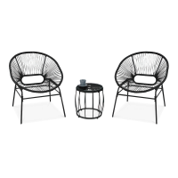 Súprava záhradného nábytku Maya 2+1 Black - FOCUS GARDEN