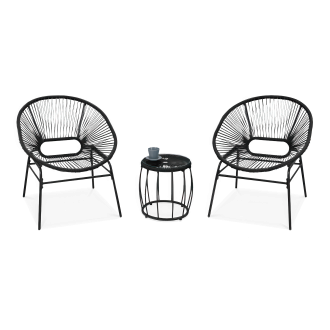 Súprava záhradného nábytku Maya 2+1 Black - FOCUS GARDEN