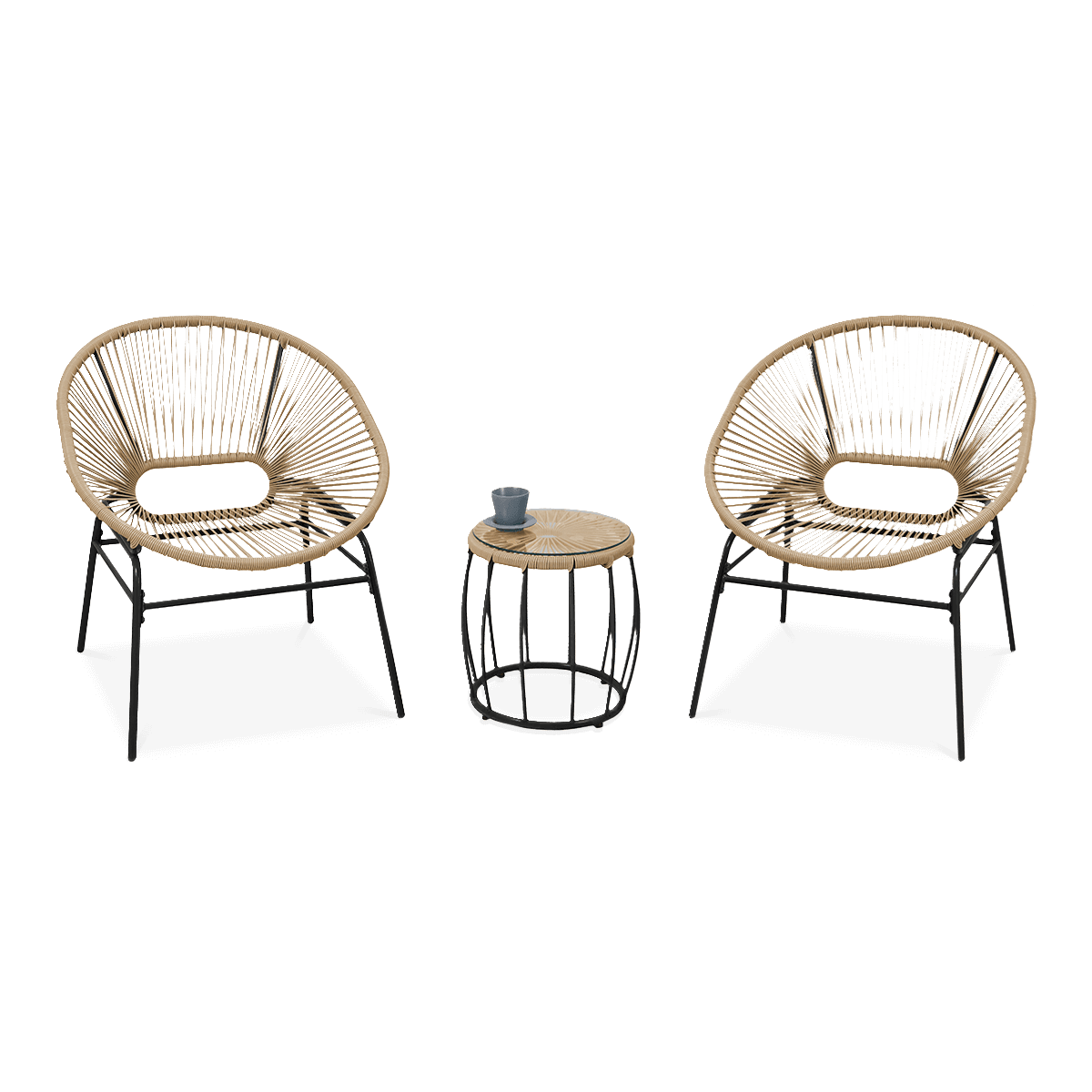 Súprava záhradného nábytku 2+1 MAYA Beige - FOCUS GARDEN