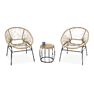 Súprava záhradného nábytku 2+1 MAYA Beige - FOCUS GARDEN