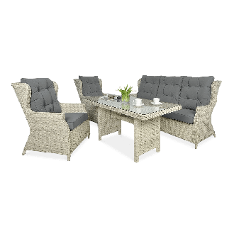 Technorattan nábytok TRIVENTO DINING 3 Melange White