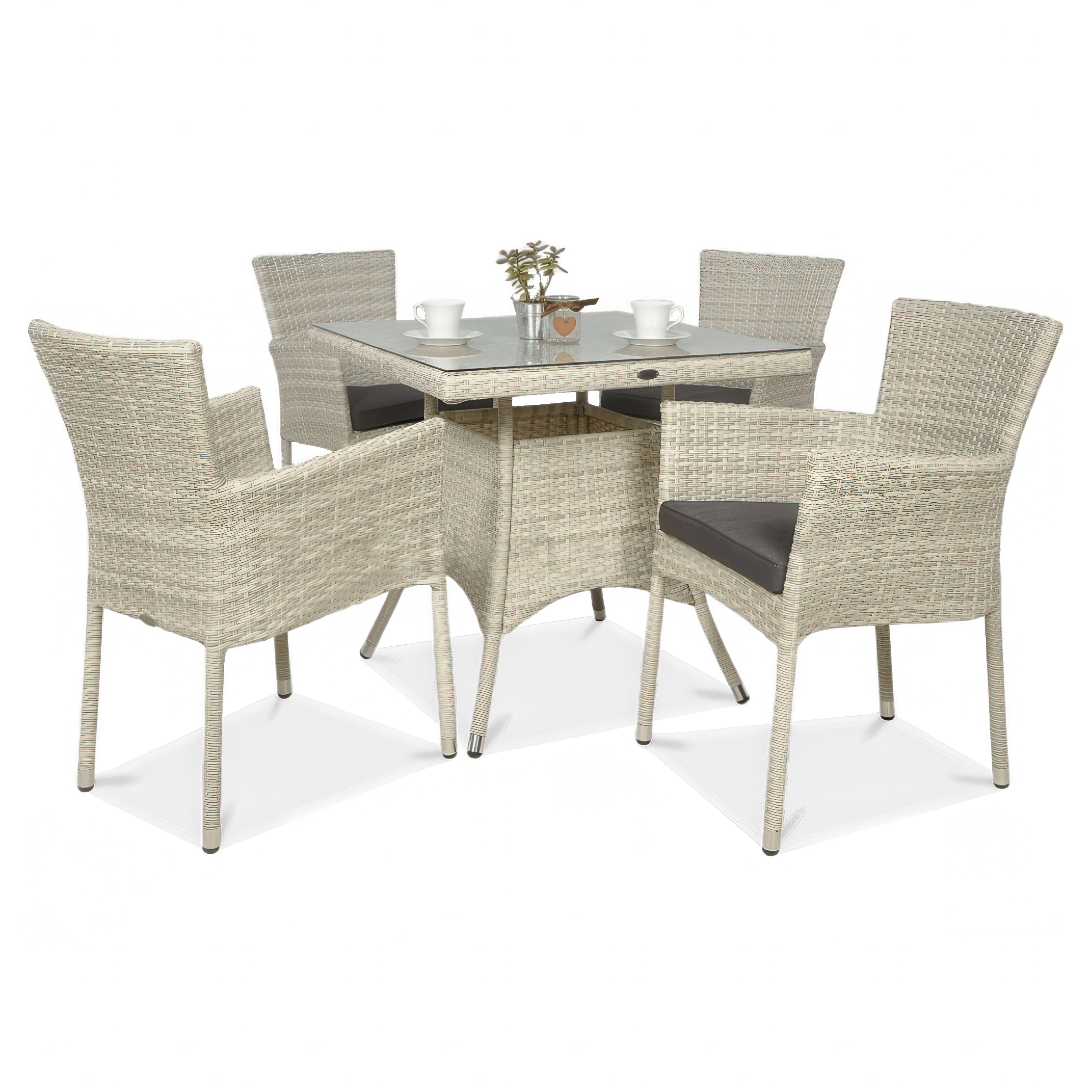 Technorattanová súprava LERIDA/LUGO 4+1 biela