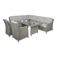 Technorattanová rohová pohovka MARYLAND Grey