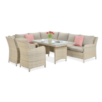 Technorattanová rohová pohovka MARYLAND Beige