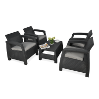 CORFU QUATTRO Grafitová záhradná súprava