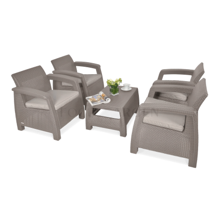 Záhradný set CORFU QUATTRO Cappuccino