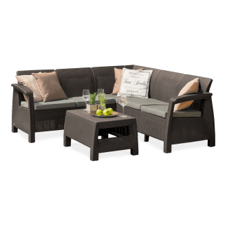 Záhradný roh CORFU RELAX SET Brown
