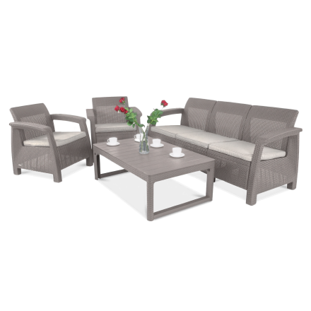 Záhradný set CORFU MAX 3 Cappuccino