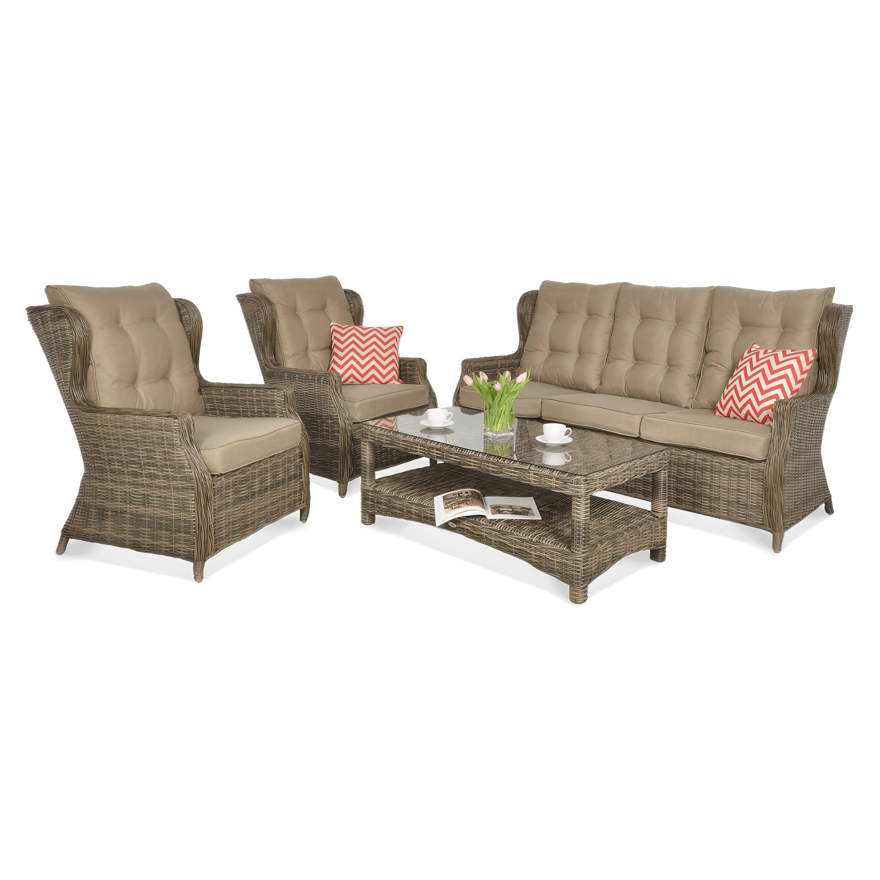 Technorattan set TRIVENTO 3 Brown