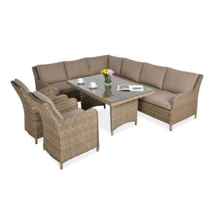 Technorattan rohová pohovka MARYLAND Brown