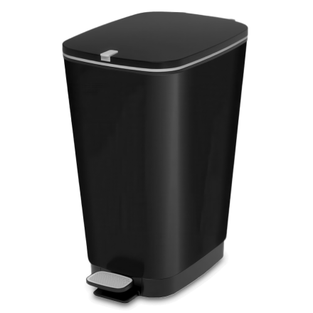 Odpadkový kôš 45 l čierny matný s pedálom - KETER