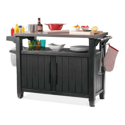 Záhradný bar / altánok Keter UNITY XL 207 l grafitový