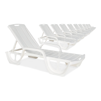 10x Lehátko FLORIDA biele