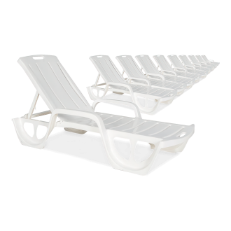 10x Lehátko FLORIDA biele