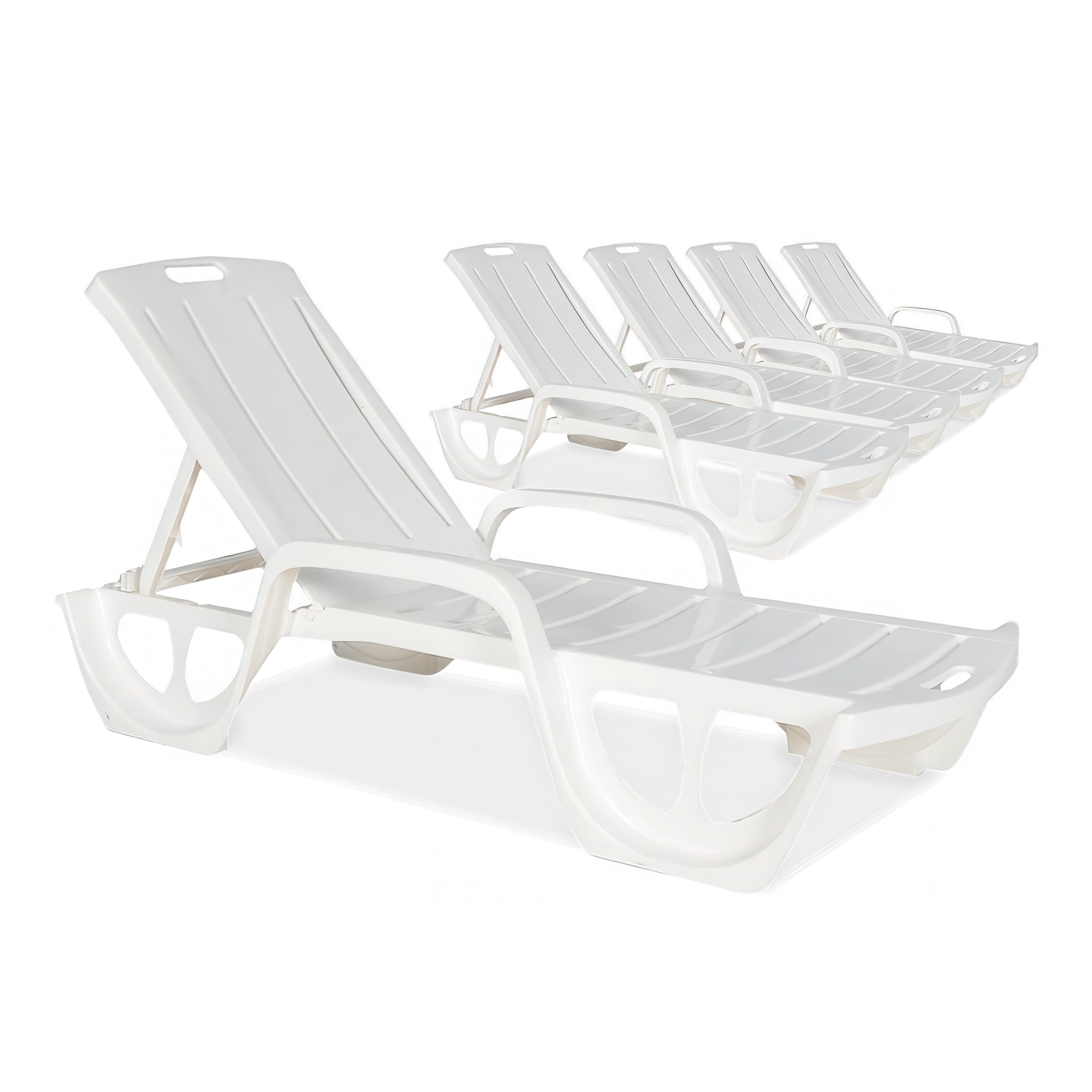 5x FLORIDA Lehátko biele