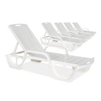 5x FLORIDA Lehátko biele