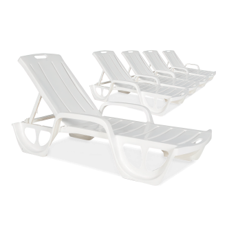 5x FLORIDA Lehátko biele