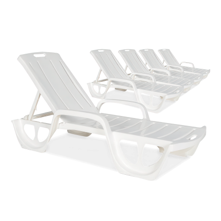 5x FLORIDA Lehátko biele