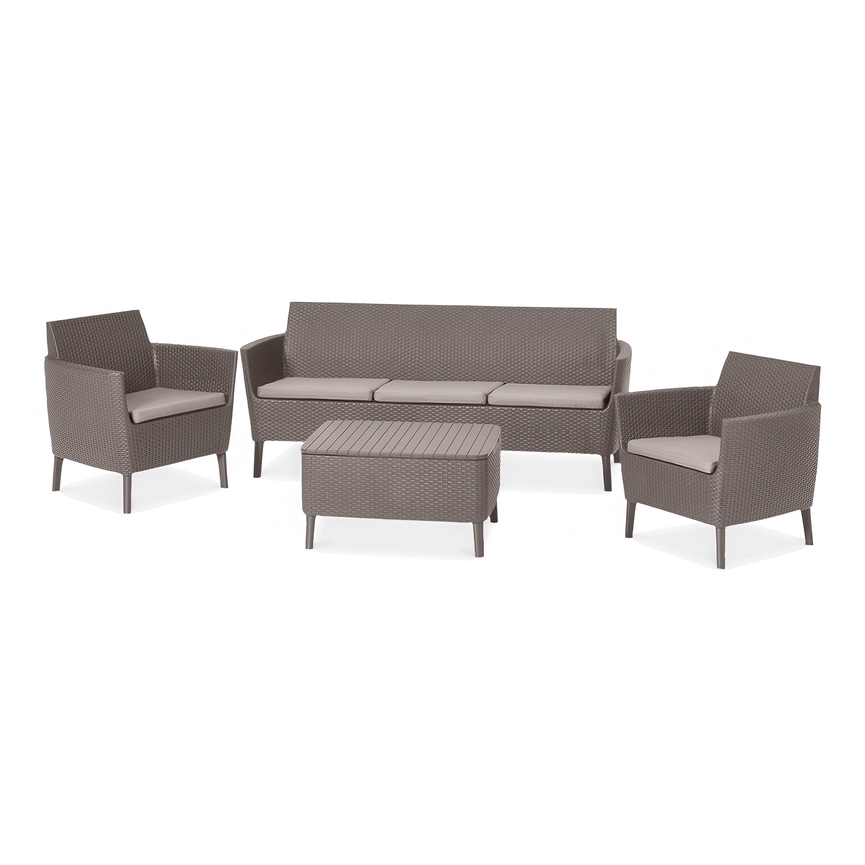 Súprava záhradného nábytku Salemo 3+1 Cappucino