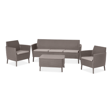 Súprava záhradného nábytku Salemo 3+1 Cappucino