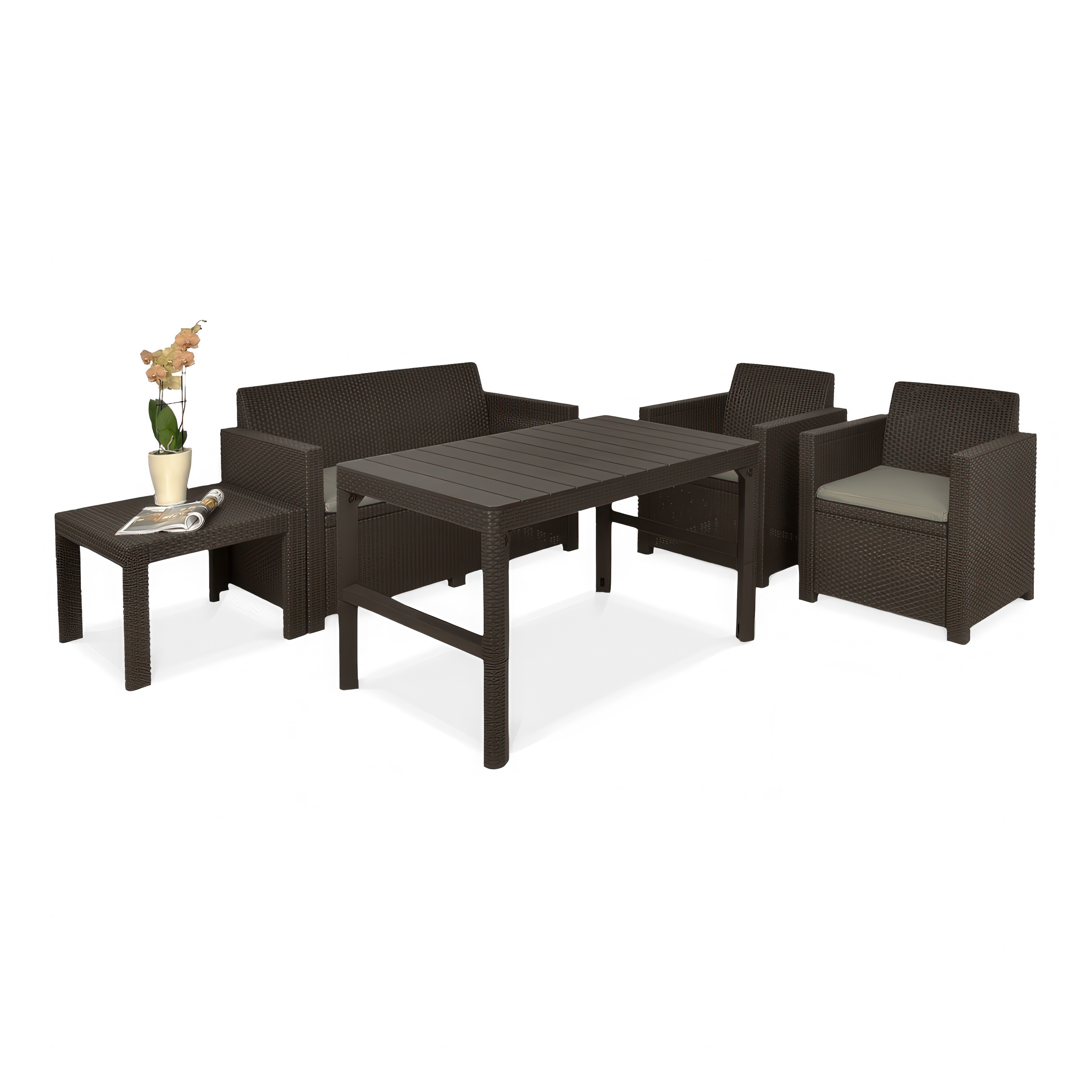 Záhradný set ALABAMA QUATTRO Brown