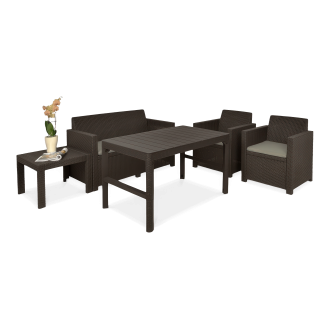 Záhradný set ALABAMA QUATTRO Brown