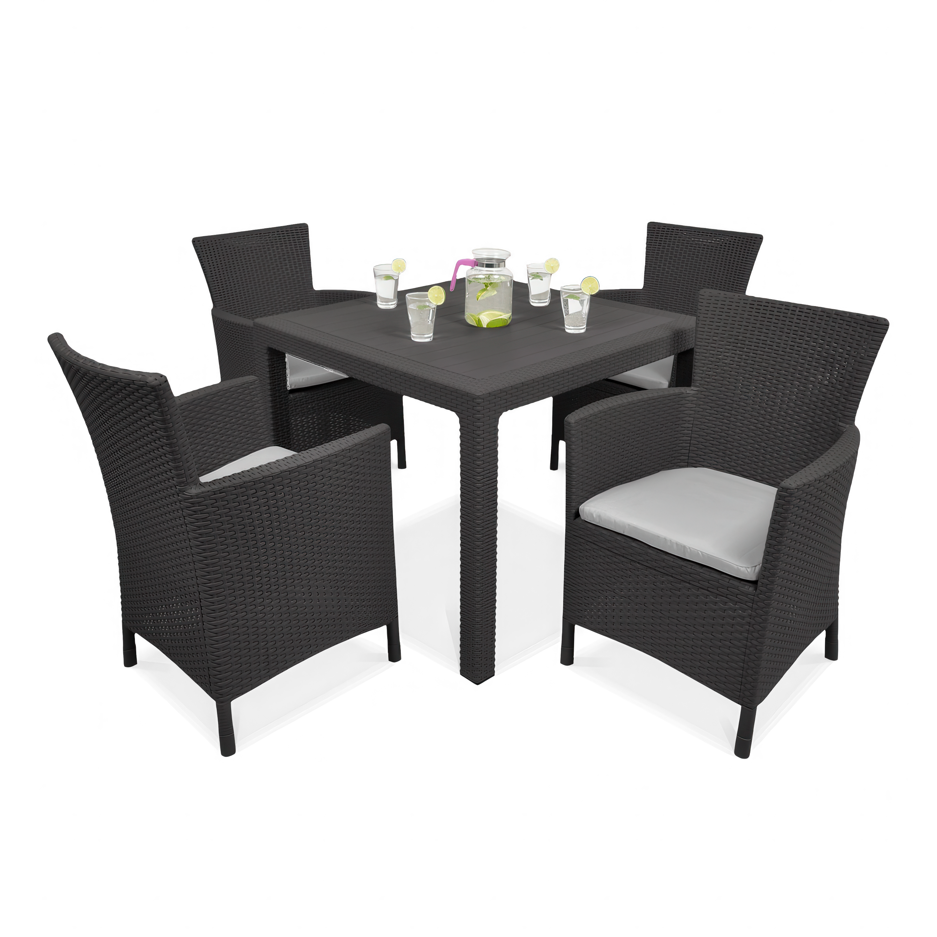 Záhradný set IOWA/MELODY QUARTET 4+1 Graphite