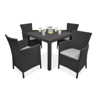 Záhradný set IOWA/MELODY QUARTET 4+1 Graphite