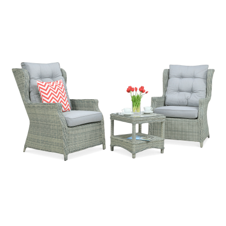 TRIVENTO DUO Sivá sedacia súprava