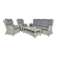 Technorattanová súprava TRIVENTO 3 White Grey