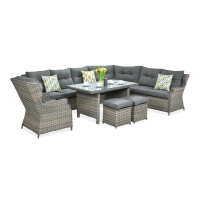 Technorattan rohová pohovka TRIVENTO DINING Melange